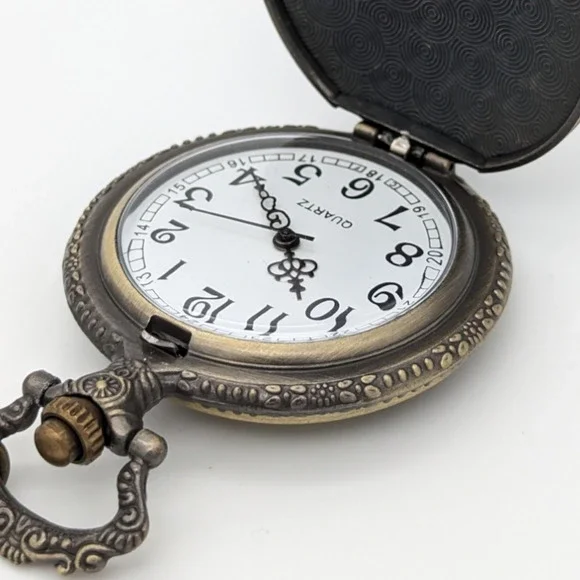 Tiger Pocket Watch NEW Gift Chinese Year of the Tiger Birthday Bronze Zodiac - Picture 6 of 7